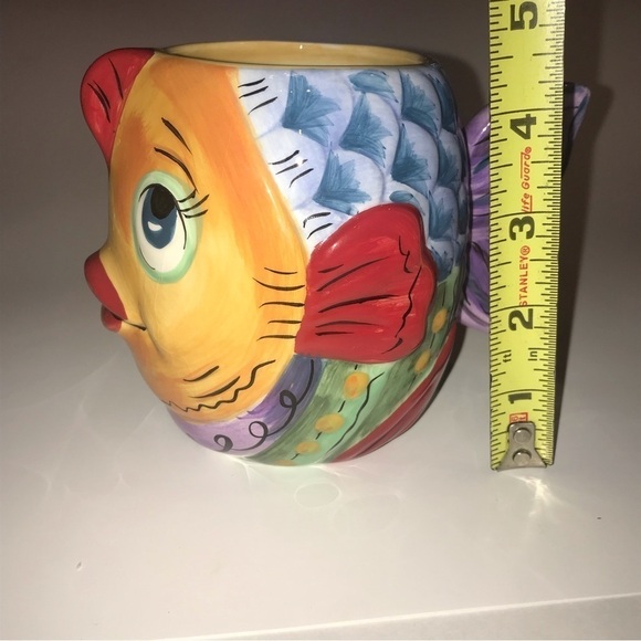 Dario Farrucci Designs Fish Mug Colorful Whimsical Hand Painted - Picture 10 of 10